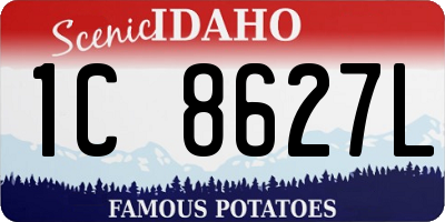 ID license plate 1C8627L