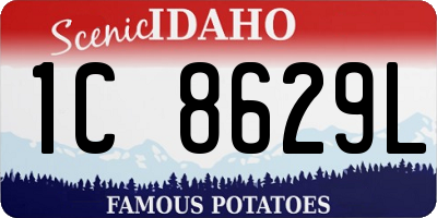 ID license plate 1C8629L