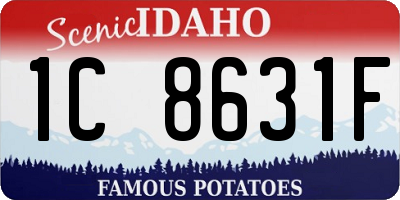 ID license plate 1C8631F