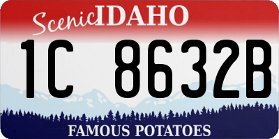 ID license plate 1C8632B