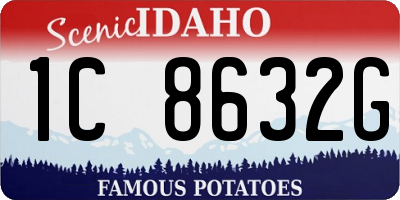 ID license plate 1C8632G