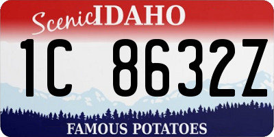 ID license plate 1C8632Z