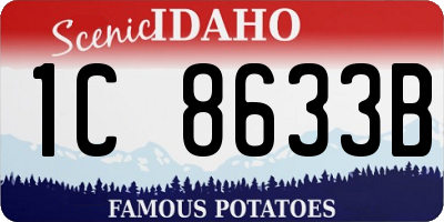 ID license plate 1C8633B