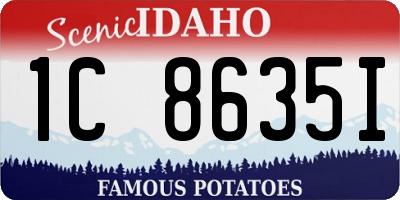ID license plate 1C8635I