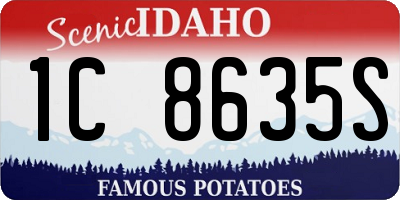 ID license plate 1C8635S