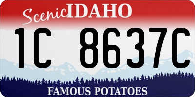 ID license plate 1C8637C