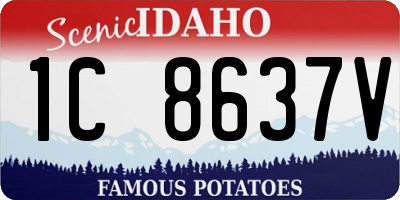 ID license plate 1C8637V