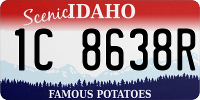 ID license plate 1C8638R
