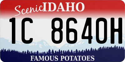 ID license plate 1C8640H
