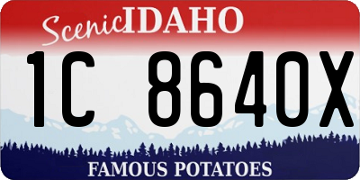 ID license plate 1C8640X