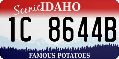 ID license plate 1C8644B