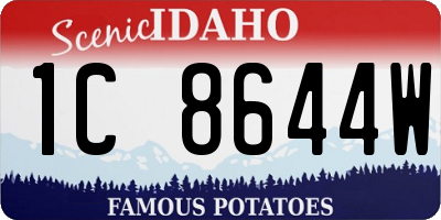 ID license plate 1C8644W