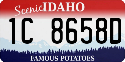 ID license plate 1C8658D