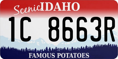 ID license plate 1C8663R