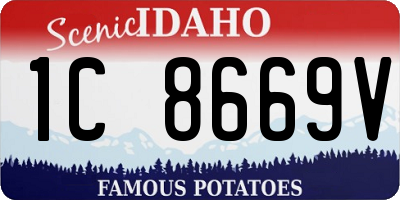ID license plate 1C8669V