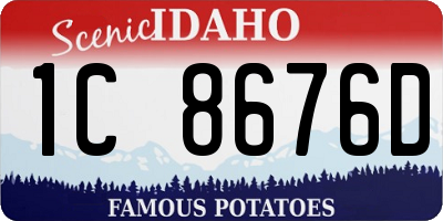 ID license plate 1C8676D