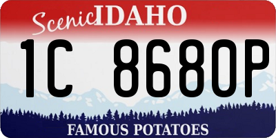ID license plate 1C8680P