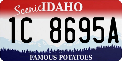 ID license plate 1C8695A