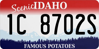 ID license plate 1C8702S