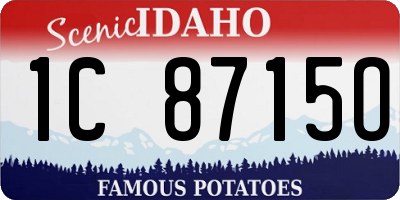 ID license plate 1C8715O