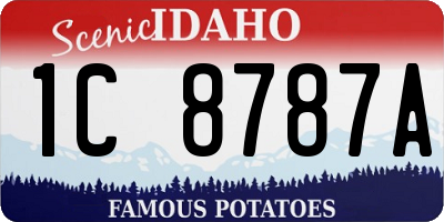 ID license plate 1C8787A