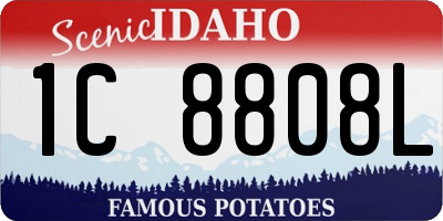 ID license plate 1C8808L