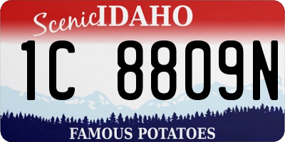ID license plate 1C8809N