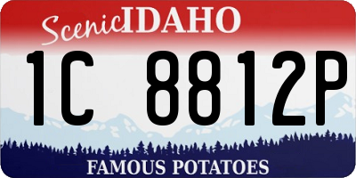 ID license plate 1C8812P