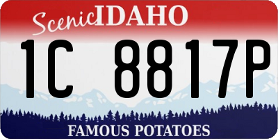 ID license plate 1C8817P