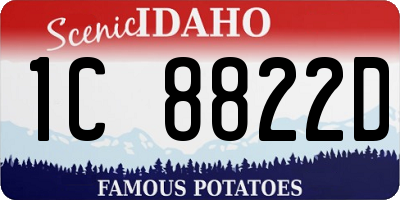 ID license plate 1C8822D