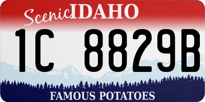 ID license plate 1C8829B