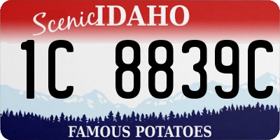 ID license plate 1C8839C