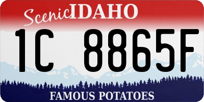 ID license plate 1C8865F