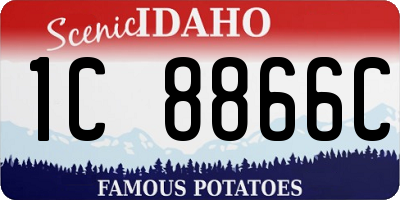 ID license plate 1C8866C
