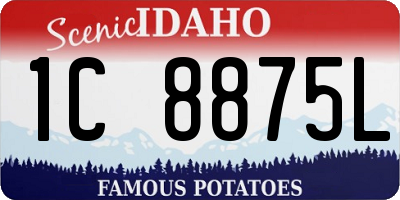 ID license plate 1C8875L