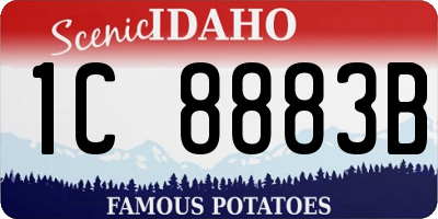ID license plate 1C8883B