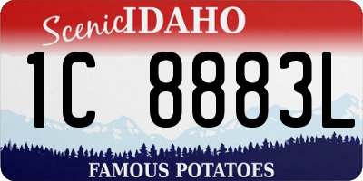 ID license plate 1C8883L