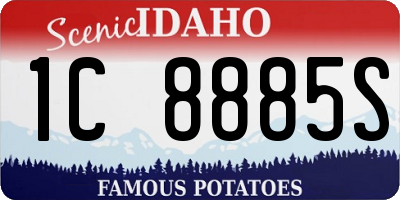ID license plate 1C8885S