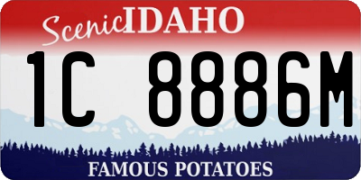ID license plate 1C8886M