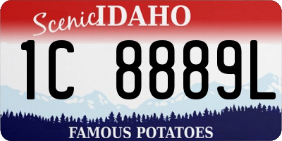 ID license plate 1C8889L