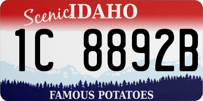 ID license plate 1C8892B