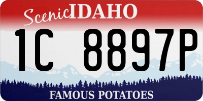 ID license plate 1C8897P
