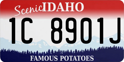 ID license plate 1C8901J