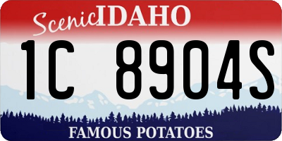 ID license plate 1C8904S