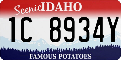 ID license plate 1C8934Y