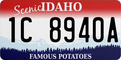 ID license plate 1C8940A