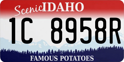ID license plate 1C8958R