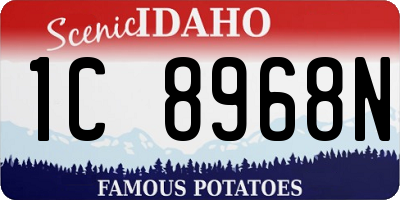 ID license plate 1C8968N