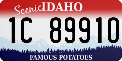 ID license plate 1C8991O