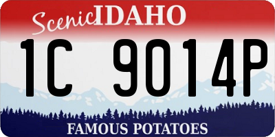 ID license plate 1C9014P